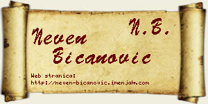 Neven Bicanović vizit kartica
